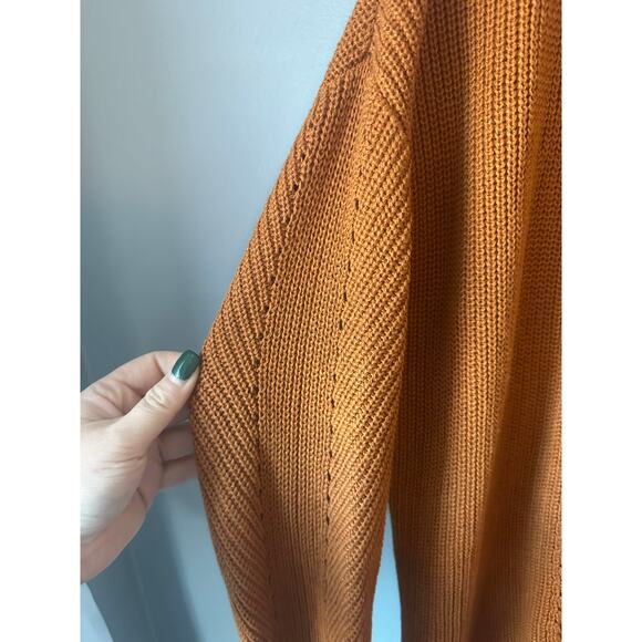 BP Open Front Knit Cardigan Burnt Orange Aiz - Picture 2 of 6